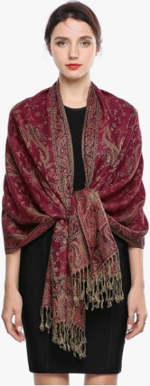Women Pashmina Scarves Oversized Silky Winter Scarf Reversible Paisley Shawl for Ladies Blanket Large Wraps